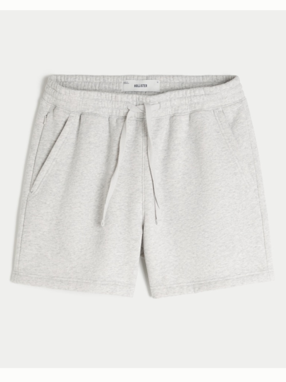 Hollister Men's Mid-Thigh Light Gray Fleece Athletic Shorts